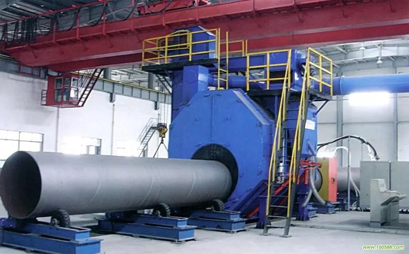 白沙自动环保钢管内壁喷砂机