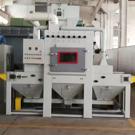 白沙自动式环保不锈钢双面喷砂机高科技设备