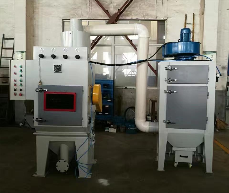 白沙中小型零件履带式自动喷砂机高效清洁省时省力