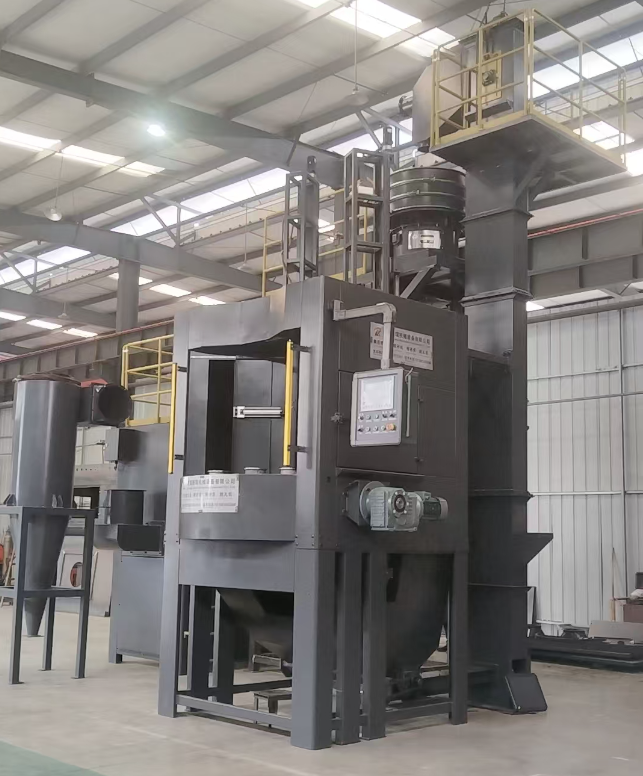 白沙转盘式喷砂机 提升圆形工件处理效率