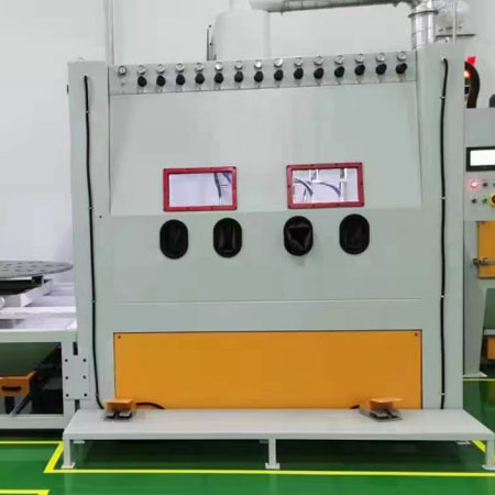 白沙高效生产，从箱体手动喷砂机开始，提升零部件质量